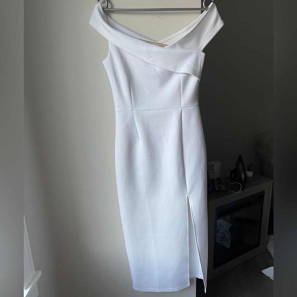 Elegant White One Shoulder Dress